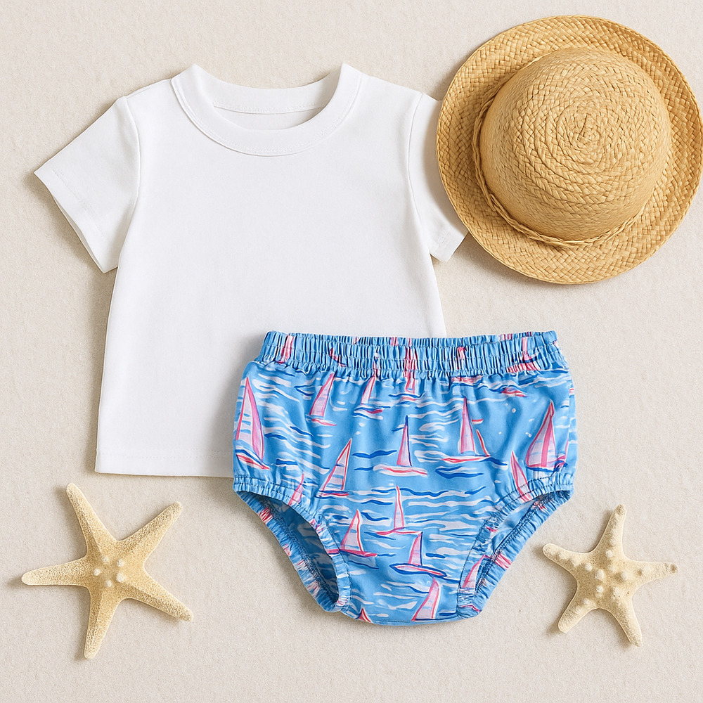Lilly Pulitzer Baby | Sailboat Bloomers | Zanzibar Blue Boatylicious | 12-18M
